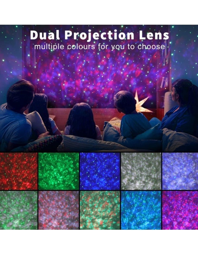ELTRAZONE - LED Starry Sky Projector Rotating Water Waves Projection Lamp, Galaxy Projector Night Light, Bluetooth Starlight Projector Lamp, for Children, Party, Room, Decoration - Image 1