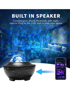 ELTRAZONE LED Starry Sky Projector Rotating Water Waves Projection Lamp, Galaxy Projector Night Light, Bluetooth Starlight Projector Lamp, for Children, Party, Room, Decoration  - Image 3