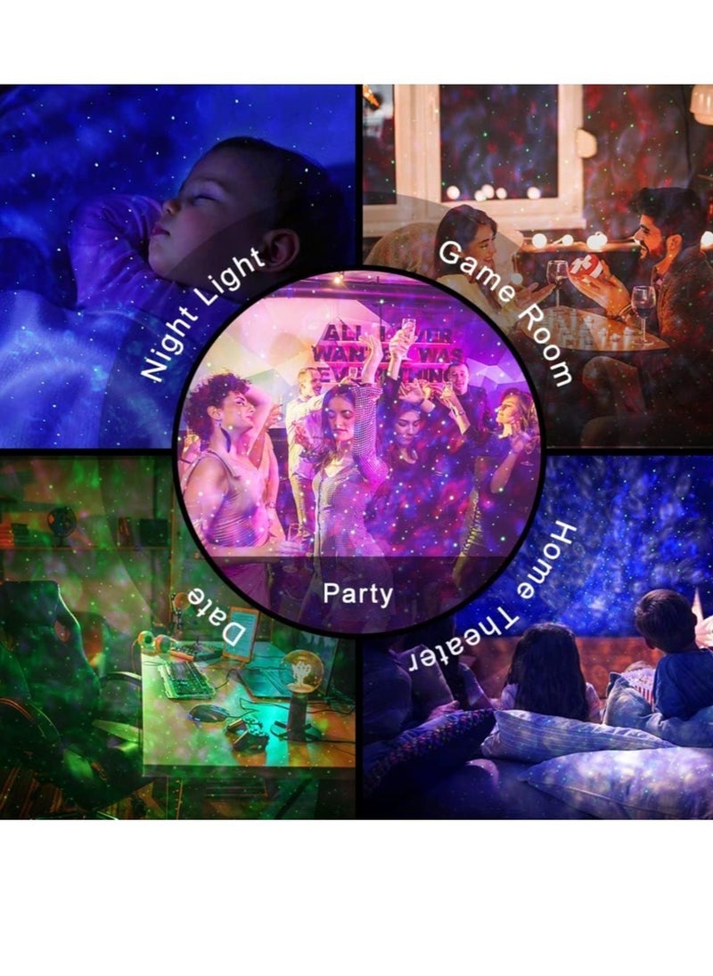 ELTRAZONE - LED Starry Sky Projector Rotating Water Waves Projection Lamp, Galaxy Projector Night Light, Bluetooth Starlight Projector Lamp, for Children, Party, Room, Decoration - Image 1
