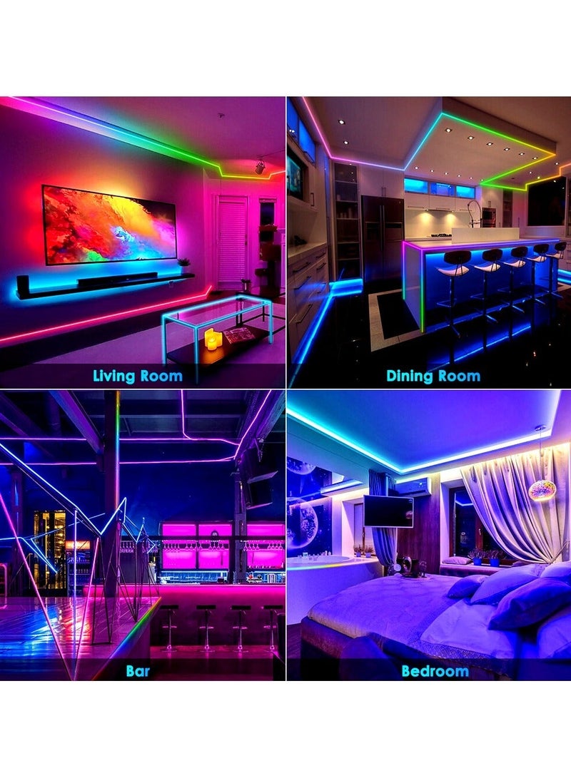 ZAYO LED Strip Light, Flexible Self-Adhesive LED Tape Light for Home Decoration, Bedroom, Ceiling, Cabinet, Party Decor, Indoor Ambient Lighting - 5 meter - Image 3