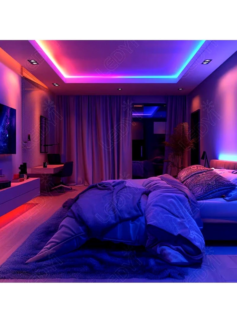 ZAYO LED Strip Light, Flexible Self-Adhesive LED Tape Light for Home Decoration, Bedroom, Ceiling, Cabinet, Party Decor, Indoor Ambient Lighting - 5 meter - Image 4