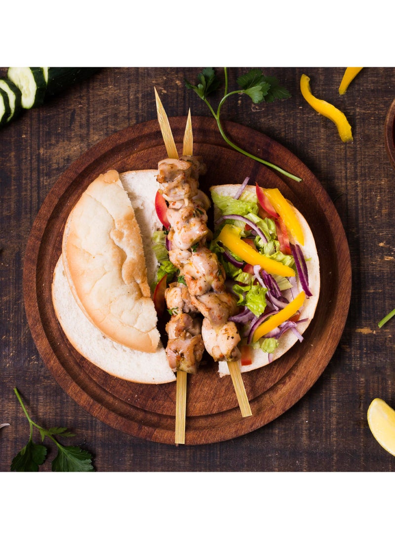 هوت جريل أسياخ بامبو للشواء من هوت جريل (25 قطعة) أعواد خشبية طبيعية آمنة للطعام - مثالية للشواء، الشوي، المقبلات، المأكولات، والكوكتيلات - Image 3