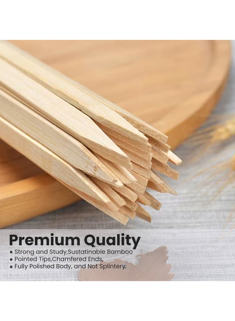هوت جريل أسياخ بامبو للشواء من هوت جريل (25 قطعة) أعواد خشبية طبيعية آمنة للطعام - مثالية للشواء، الشوي، المقبلات، المأكولات، والكوكتيلات - Image 5