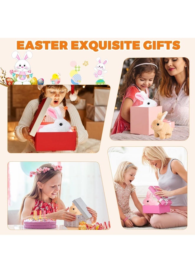 Hopping Rabbit Interactive Electronic Pet Plush Bunny Toy with Sounds and Movements Animated Walking Wiggle Ears Twitch Nose Gift for Toddlers Birthday, Pink - Image 5