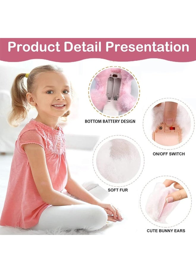 Hopping Rabbit Interactive Electronic Pet Plush Bunny Toy with Sounds and Movements Animated Walking Wiggle Ears Twitch Nose Gift for Toddlers Birthday, Pink - Image 4
