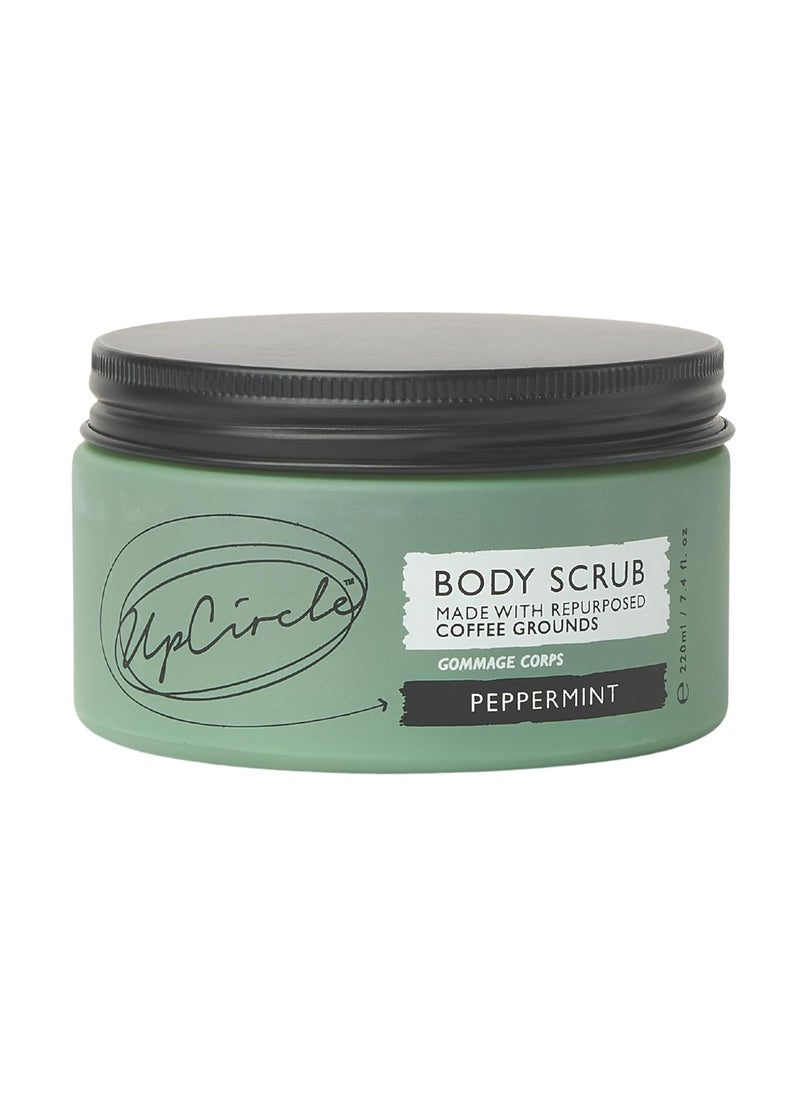 UpCircle - UpCircle Exfoliating Coffee Body Scrub with Peppermint 220ml - Sea Salt, Eucalyptus + Coconut Oil - Exfoliates Your Skin + Improves Circulation - Natural, Vegan Exfoliator For Soft, Smooth Skin - Image 1