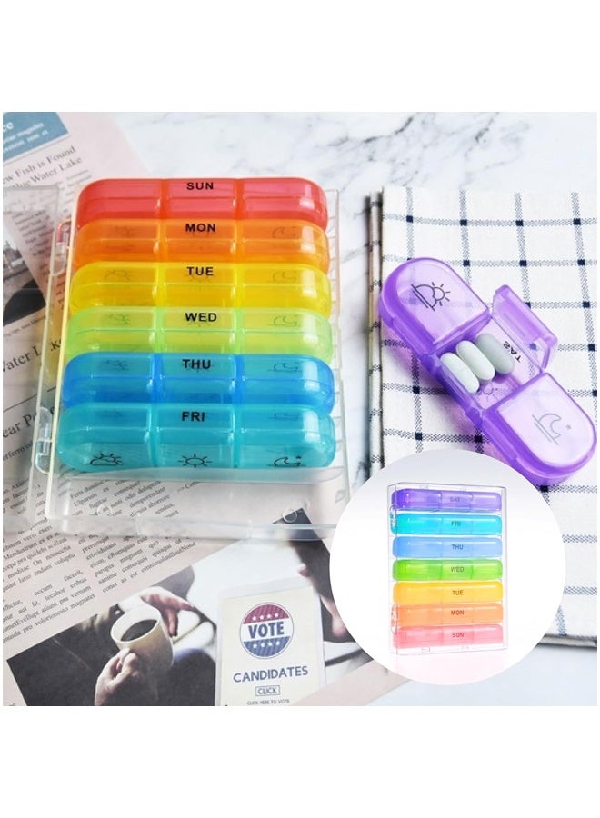LLASIDO Weekly Pill Organizer 3 Times a Day, Portable Travel Pill Box 7 Day with Large Pill Containers, Light-Proof Pill Case for Vitamins, Medication, Supplements and Fish Oils - Image 3