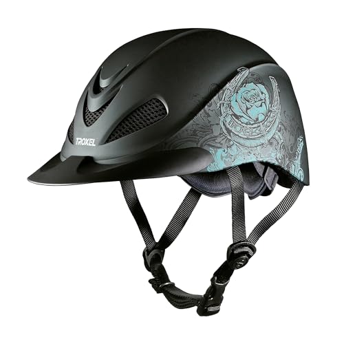 Troxel Rebel Bold Horse Riding Helmet, Low-Profile, Light, Adjustable Design, Safety Horseback Riding Gear, Large (7-1/4 - 7-3/8), Turquoise Rose - Image 5
