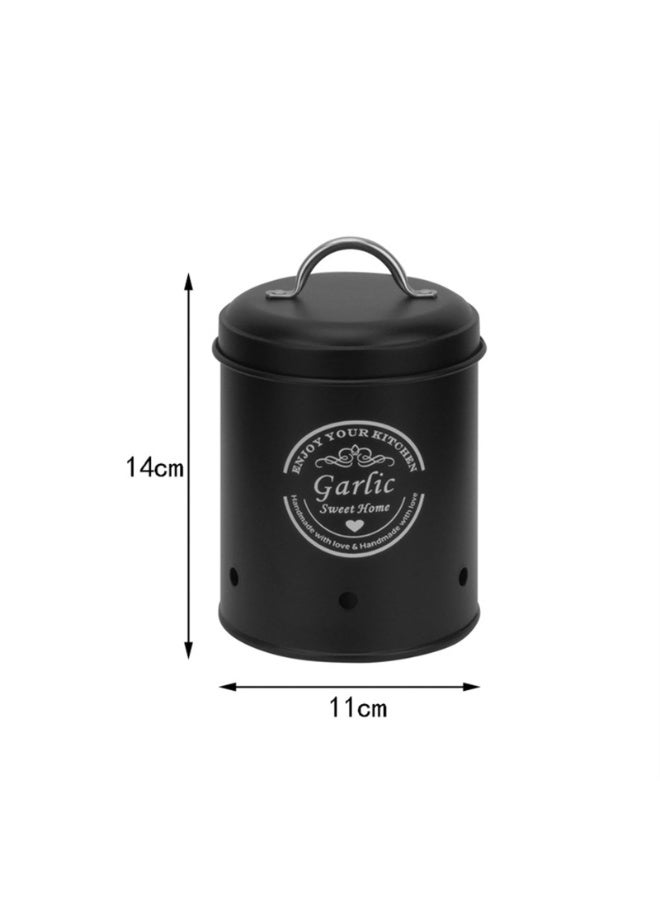 Food Storage Container with Airtight Lids for Vegetables, Potato, Onion & Garlic, Set of 3, Large (Color : Black) - Image 3