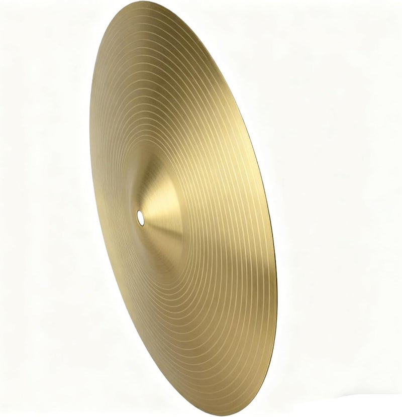 MOSLOM Professional 16" 0.7mm Copper Alloy Ride Cymbal for Drum Set Golden - Image 4