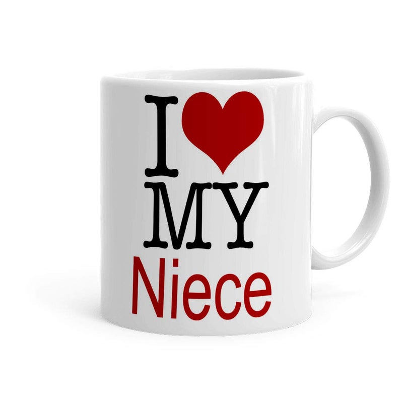 Khakee كوب قهوة مطبوع بموضوع أحب ابنة أخي 325 مل هدية لابنة الأخ - Image 1