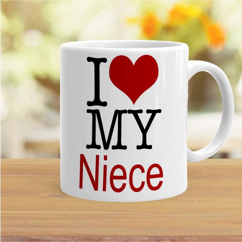 Khakee كوب قهوة مطبوع بموضوع أحب ابنة أخي 325 مل هدية لابنة الأخ - Image 2