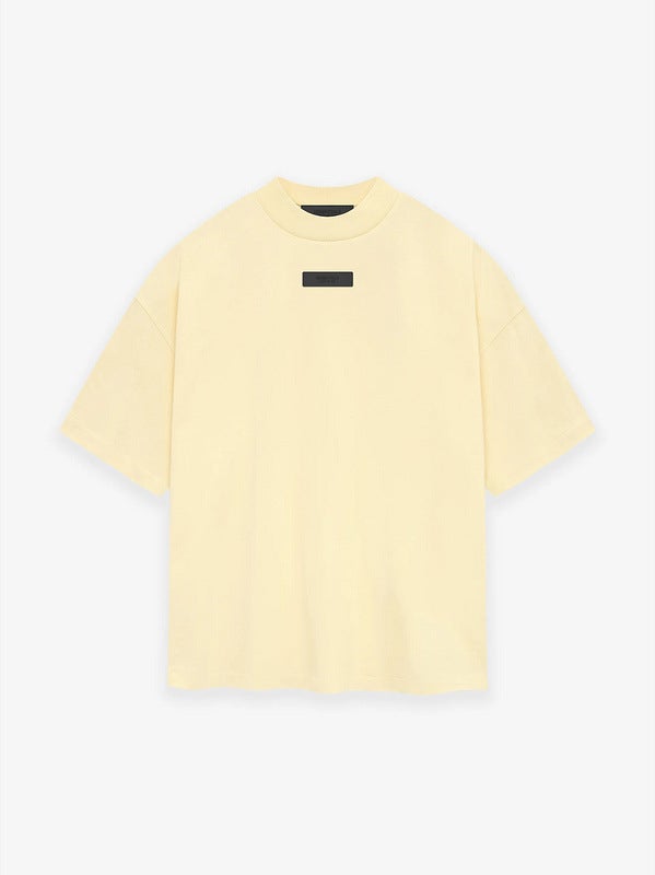ESSENTIALS FEAR OF GOD Plain Crew Neck Casual Tee Spring Garden Yellow 