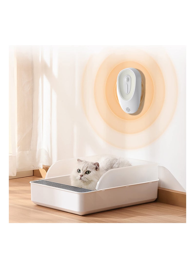 SYOSI - Cat Litter Deodorizer, Auto On/Off, Freshener Pet Litter Boxes Odor Remover, Toilet Air Purifier Genie, with Aromatherapy Compartment Smart Sensor System, Rechargeable Smell Eliminator Machine - Image 1