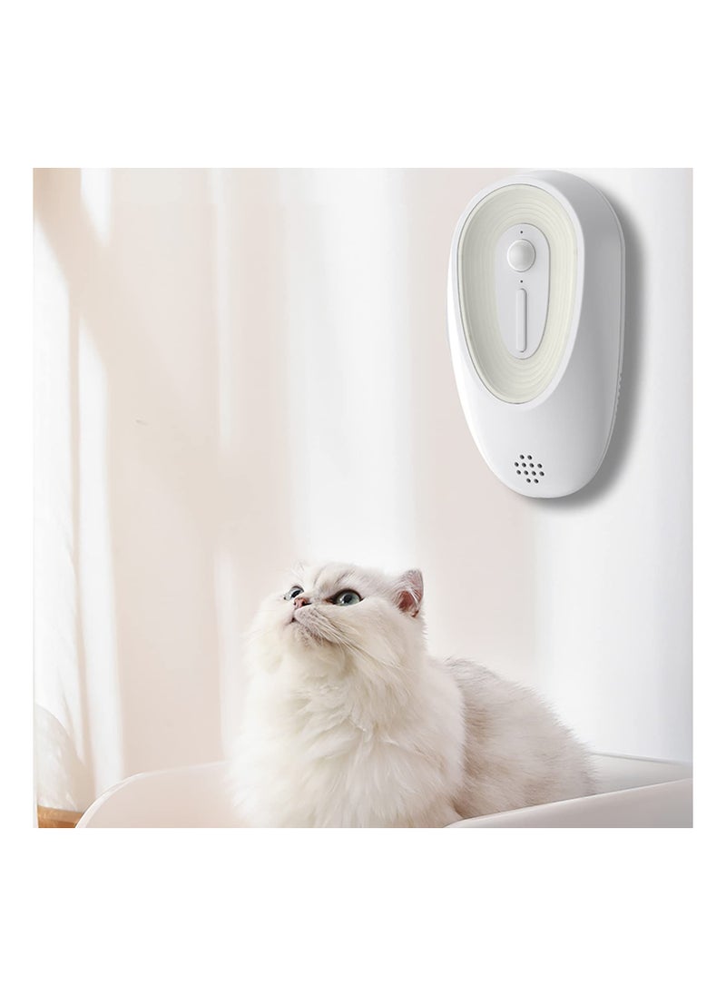 SYOSI - Cat Litter Deodorizer, Auto On/Off, Freshener Pet Litter Boxes Odor Remover, Toilet Air Purifier Genie, with Aromatherapy Compartment Smart Sensor System, Rechargeable Smell Eliminator Machine - Image 1