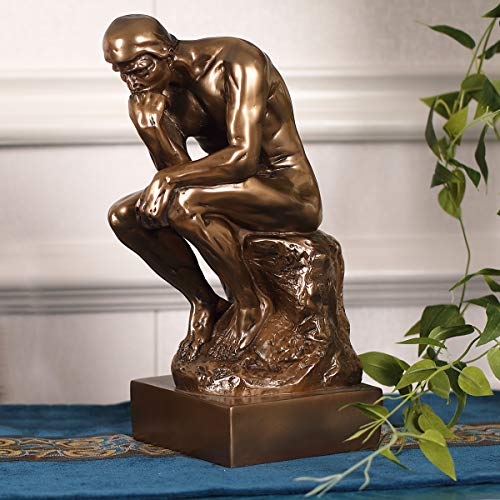 Magicsculp-The Thinker Statue in Premium Cold Cast Bronze- 12-Inch Museum Grade Collectible Figurine-(Large-Decoration) - Image 5