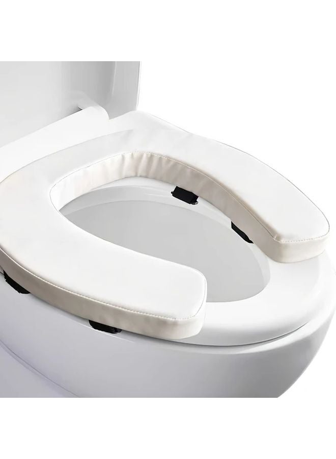 Grey Raised Toilet Seat Cushion with 2 Inch U Shaped Lift Soft Padding Non Slip Surface - Image 5