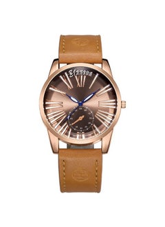 Elanova Elanova Men's Analog Watch with Leather Strap EL43BR 