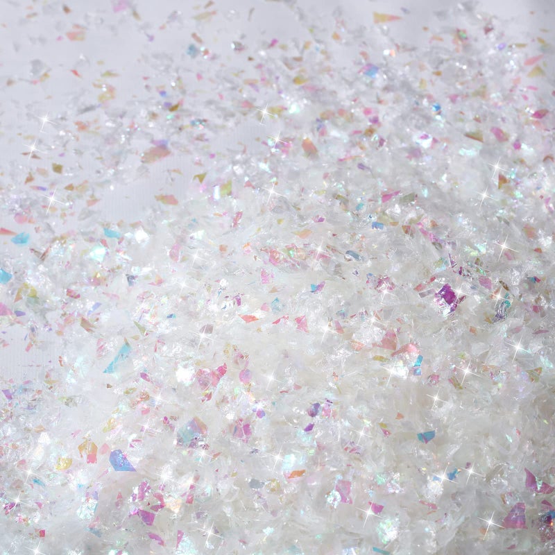 Kasyat زينة كاسيات عيد الميلاد الثلج الاصطناعي المزخرف مسحوق الثلج الاصطناعي لزينة حفلات عيد الميلاد أبيض AB اللون