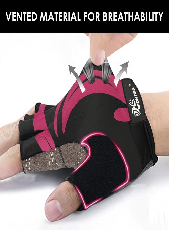 Technix Endurance Fitness Gloves-Pink-M - Image 2