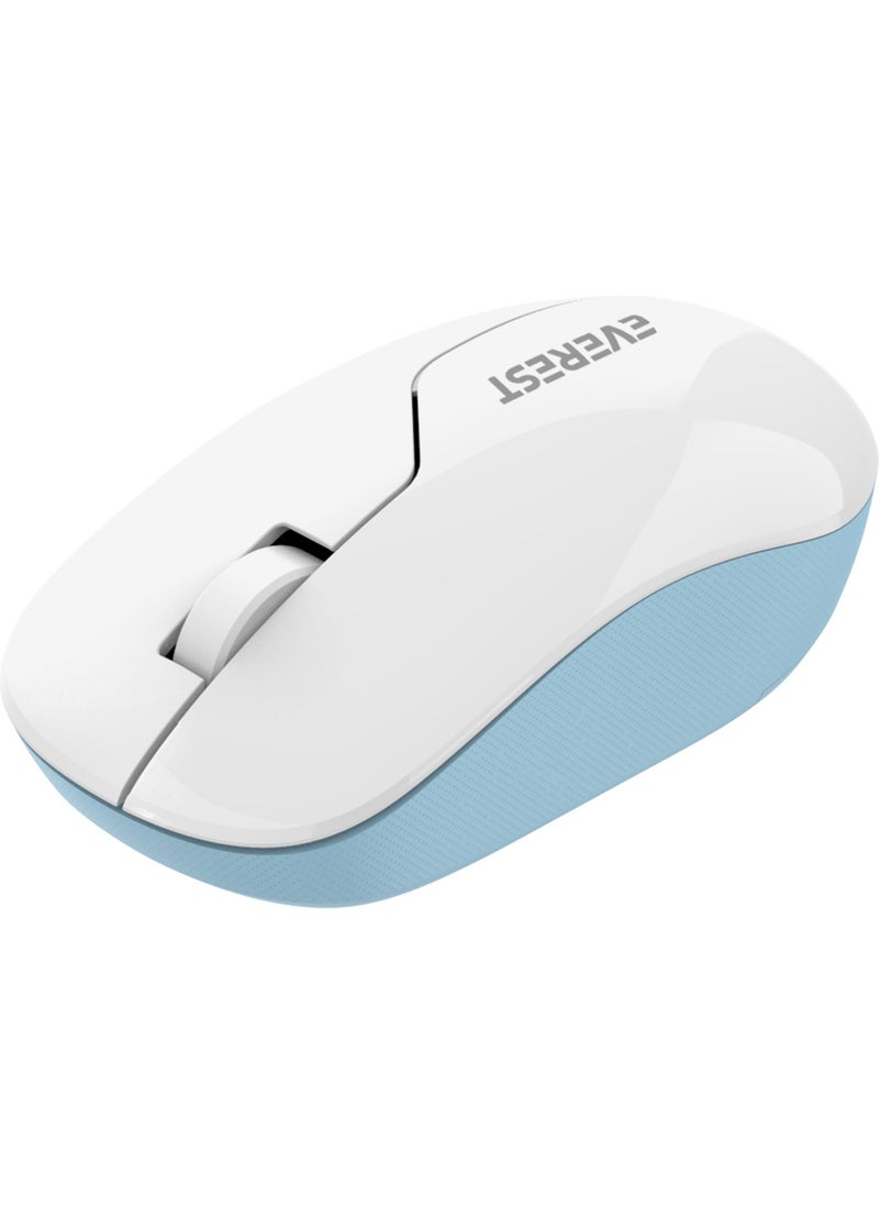 Everest SMW-973 USB White/blue 2.4ghz Wireless Mouse  - Image 3