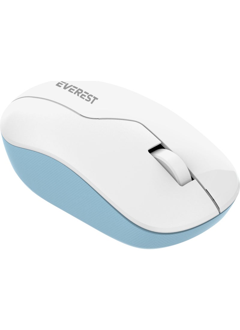 Everest SMW-973 USB White/blue 2.4ghz Wireless Mouse  - Image 5