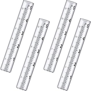Frienda Frienda 4 Pieces Capacity Rain Gauge Glass Tube Replacement Rainfall Test Tube with Scale for Yard Garden Outdoor Home  - Image 1
