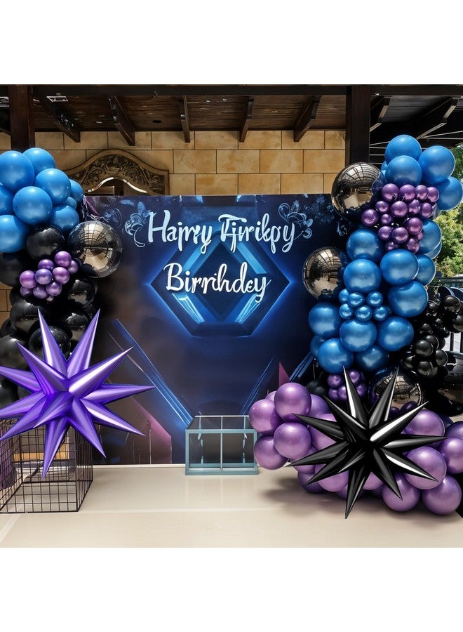 Sowide Teal Purple and Black Balloon Arch Kit,Metallic Blue Purple Teal Confetti Balloons Garland Kit with 2pcs Star Foil Balloons for Kids Fun Play Party Decorations Baby Shower Engagement Supplies - Image 5