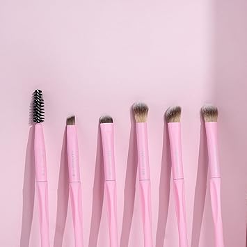 Brushworks مجموعة فرش الحواجب من بروسووركس باللون الوردي مقاس واحد - Image 3