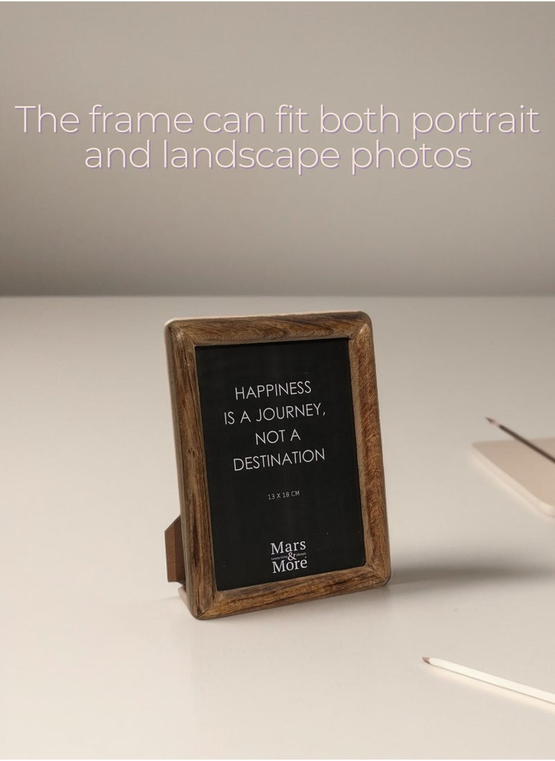 Mars & More - Handcrafted Wooden Photo Frame 15x20 cm by Artesania - Image 1