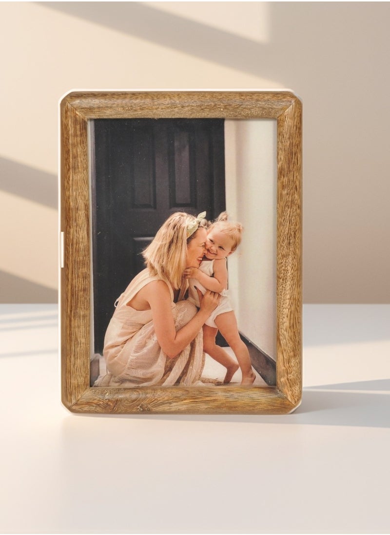 Mars & More - Handcrafted Wooden Photo Frame 15x20 cm by Artesania - Image 1