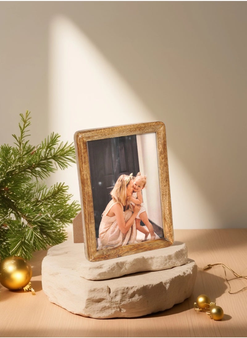 Mars & More - Handcrafted Wooden Photo Frame 15x20 cm by Artesania - Image 1
