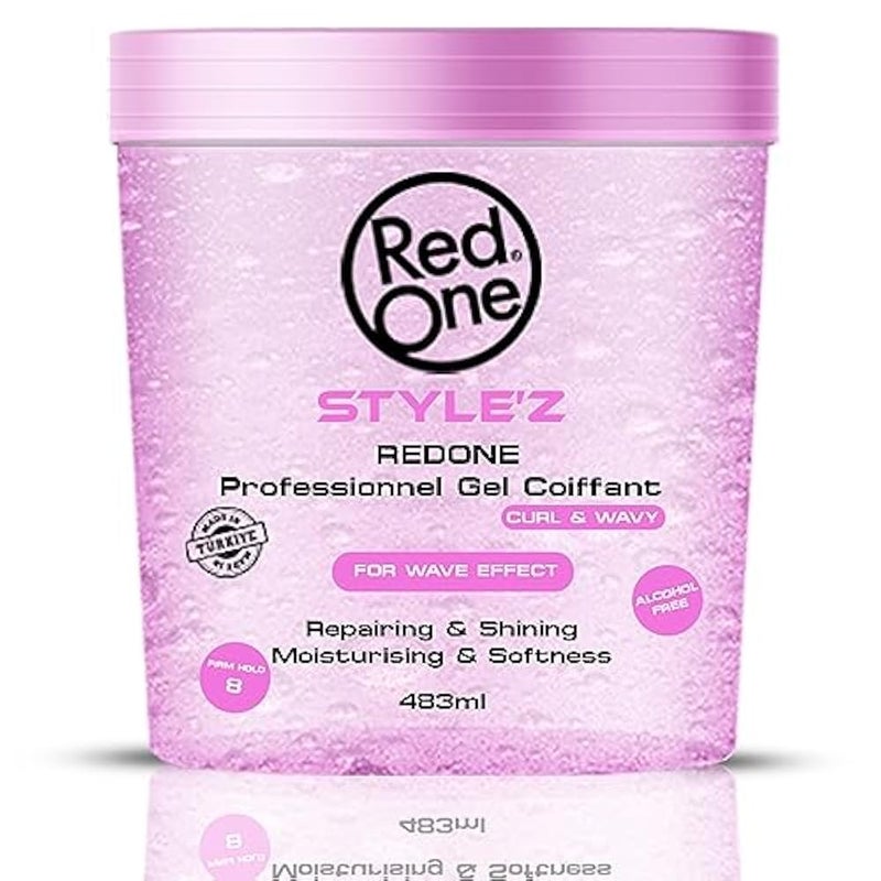 Redone Curl & Wavy Styling Gel | Adds Body And Shine To All Styles | Moisturizes And Maintains Healthy Hair | Strong, Weightless Hold | Ideal For Any Hair Type And Color | Leaves No Residue 483Ml - Image 1