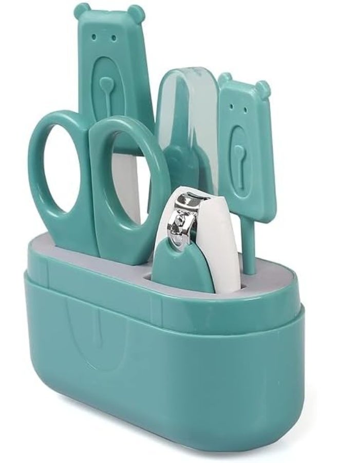 Baby Grooming Kit 5 Pieces (Scissors, Clippers, Tweezers, File, Brush) Safe for Newborns Available for Girls and Boys BK  - Image 1