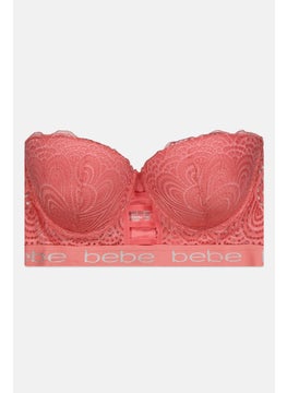 bebe Women Lightly-Padded Underwire Strapless Bra, Pink  - Image 1