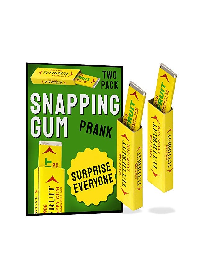 MAGIC MAKERS Adams Pranks and Magic - Snapping Gum Prank - Classic Novelty Prank Toy - 2 Pack - Image 1