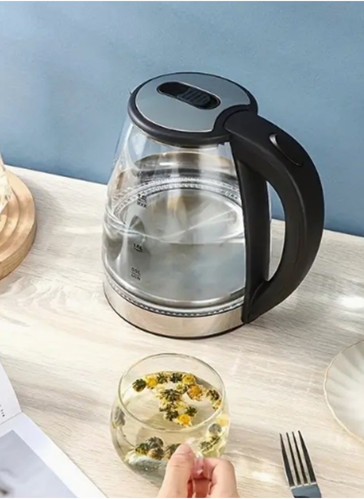 Venice - Electric Cordless Glass Kettle 2.2 L with 360° Swivel Base, Power Cord Storage, Auto Cut-off Function, LED Indicator, 1500 Watts - Image 1