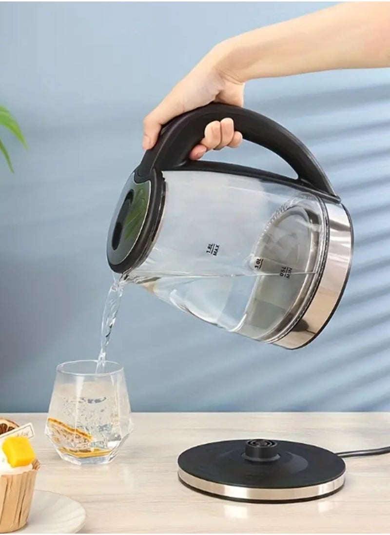 Venice - Electric Cordless Glass Kettle 2.2 L with 360° Swivel Base, Power Cord Storage, Auto Cut-off Function, LED Indicator, 1500 Watts - Image 1