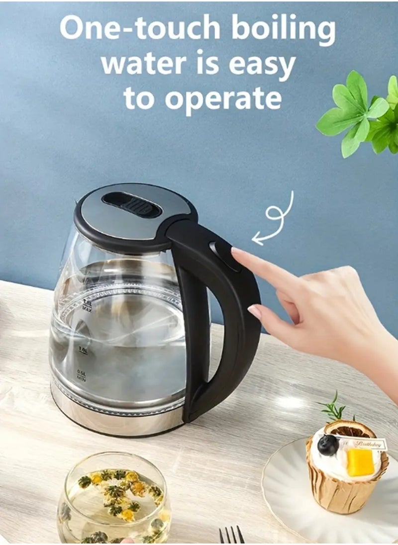 Venice - Electric Cordless Glass Kettle 2.2 L with 360° Swivel Base, Power Cord Storage, Auto Cut-off Function, LED Indicator, 1500 Watts - Image 1