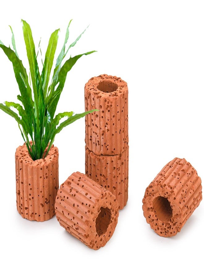 TOPZEA 50 Pcs Aquatic Water Plant Fixed Rings, Ceramic Aquarium Plant Holder Weights Aquarium Landscape Cultivation Fixed Cup Pottery Plants Pot Gravity Ring for Fish Tank Accessories - Image 5