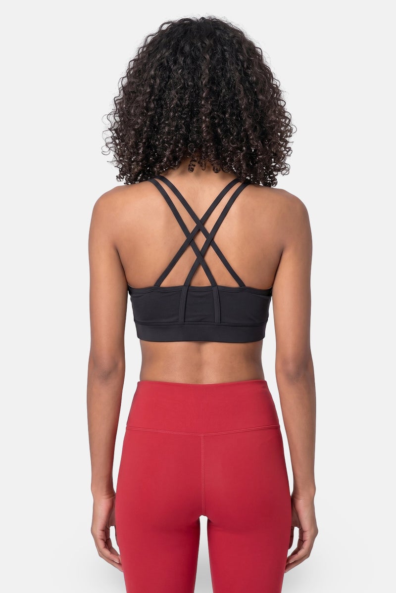 Puma x Hyrox Women Brand Logo Padded Sports Bra, Black - Image 4