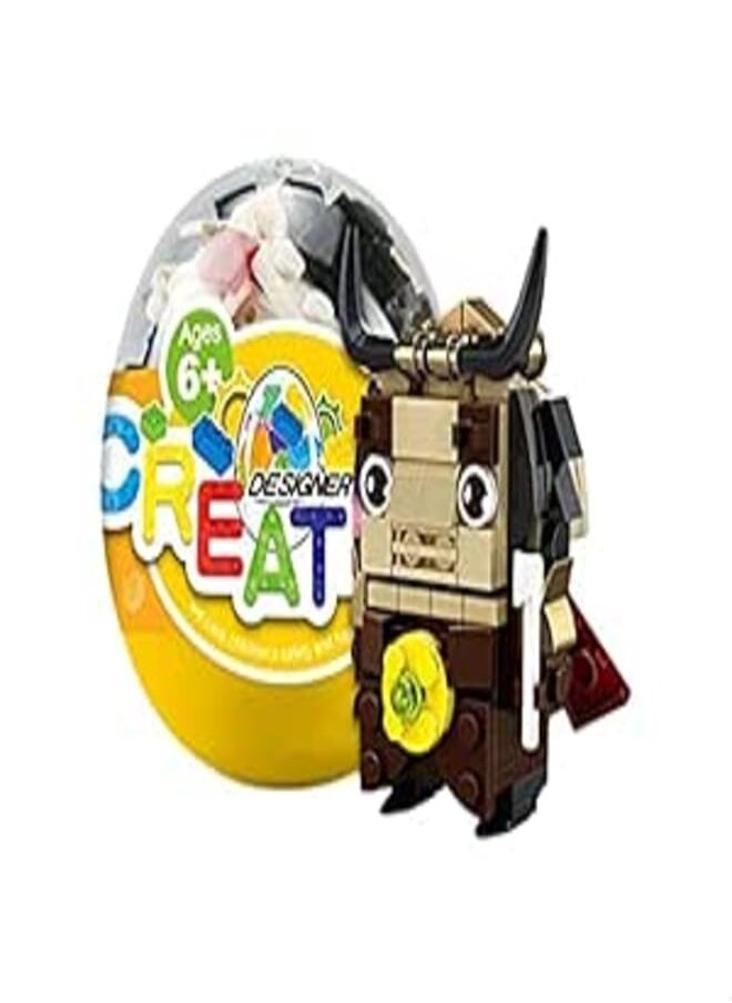wange Wange The King of The Bull Shaped Building Blocks - 114 Pieces boy toys, girl toys, birthday gift, Christmas gift, growth, fun, for kids. 