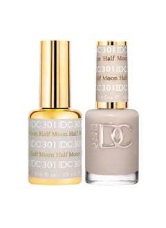 DAISY DND DND DC Gel Polish Set, Grey Collection, UV/LED Gel Polish and Air Dry Nail Lacquer, Matching Chip-Free Polish Duo, 301 Half Moon, 0.5 Fl Oz  - Image 1
