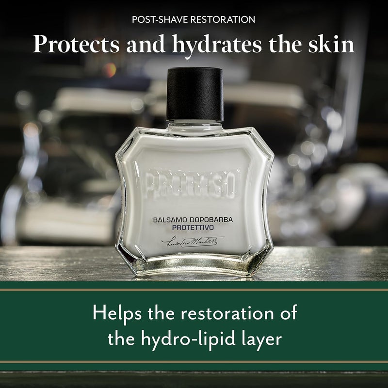 Proraso Aftershave Balm Protective 100ml AlcoholFree Post Shave Balm with Aloe and Vitamin E Soothes and Protects Skin Made in Italy White - Image 3