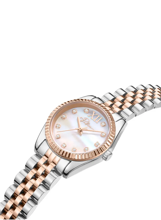 POLICE Women's Flute 28mm Watch with White Mother-of-Pearl Dial & 316L Stainless Steel Bracelet