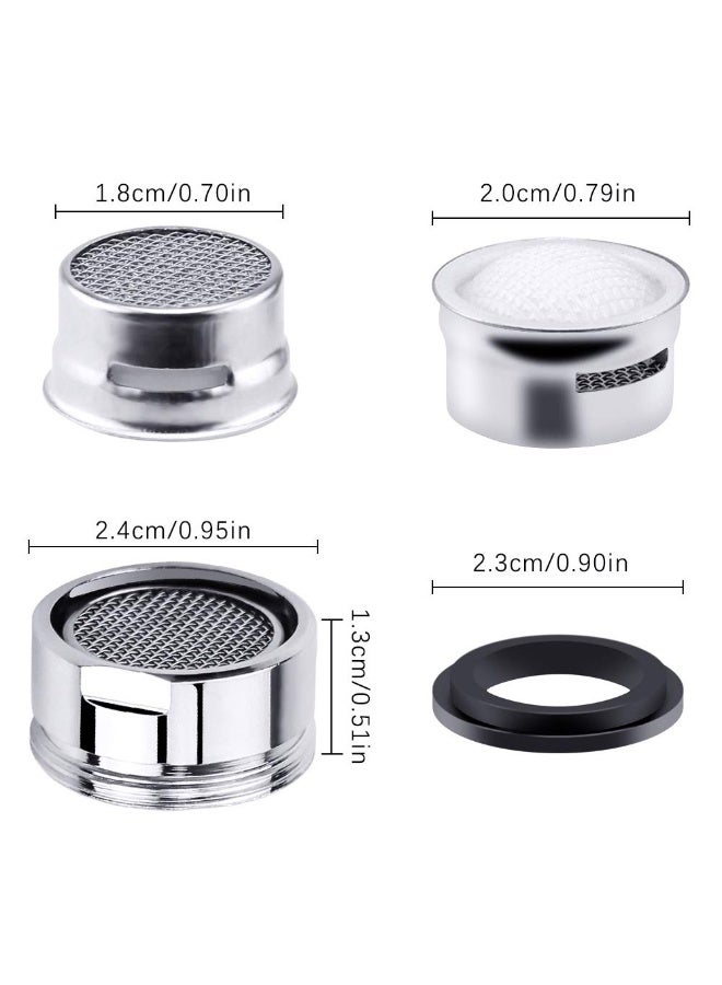 Fanski 8 PCS 24mm Bathroom Kitchen Faucet Aerator Male Tap Nozzle Replacement Water Saving Bubbler Sink With 1 Wrench Included - Image 2