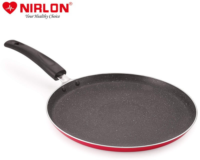 Nirlon Ruby Granite Non Stick Aluminium Gas & stovetops Friendly Flat Dosa Tawa 26cm - Image 2