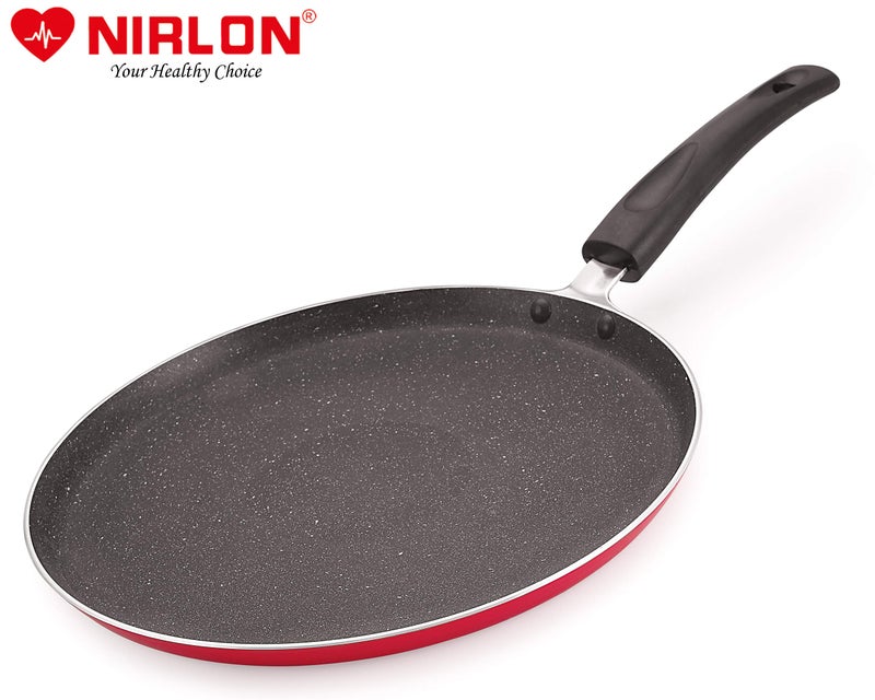 Nirlon Ruby Granite Non Stick Aluminium Gas & stovetops Friendly Flat Dosa Tawa 26cm - Image 3