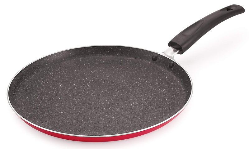 Nirlon Ruby Granite Non Stick Aluminium Gas & stovetops Friendly Flat Dosa Tawa 26cm - Image 1