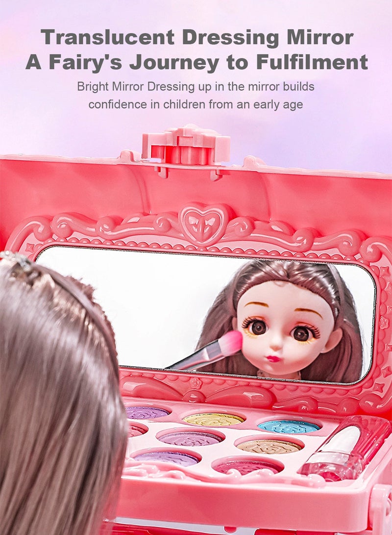 Sharpdo Kids Makeup Kit for Little Girls,Washable Makeup Kit,Kids Real Girls Makeup Kit with Cosmetic Case,Pretend Play Makeup Set Toys Birthday Gifts - Image 5